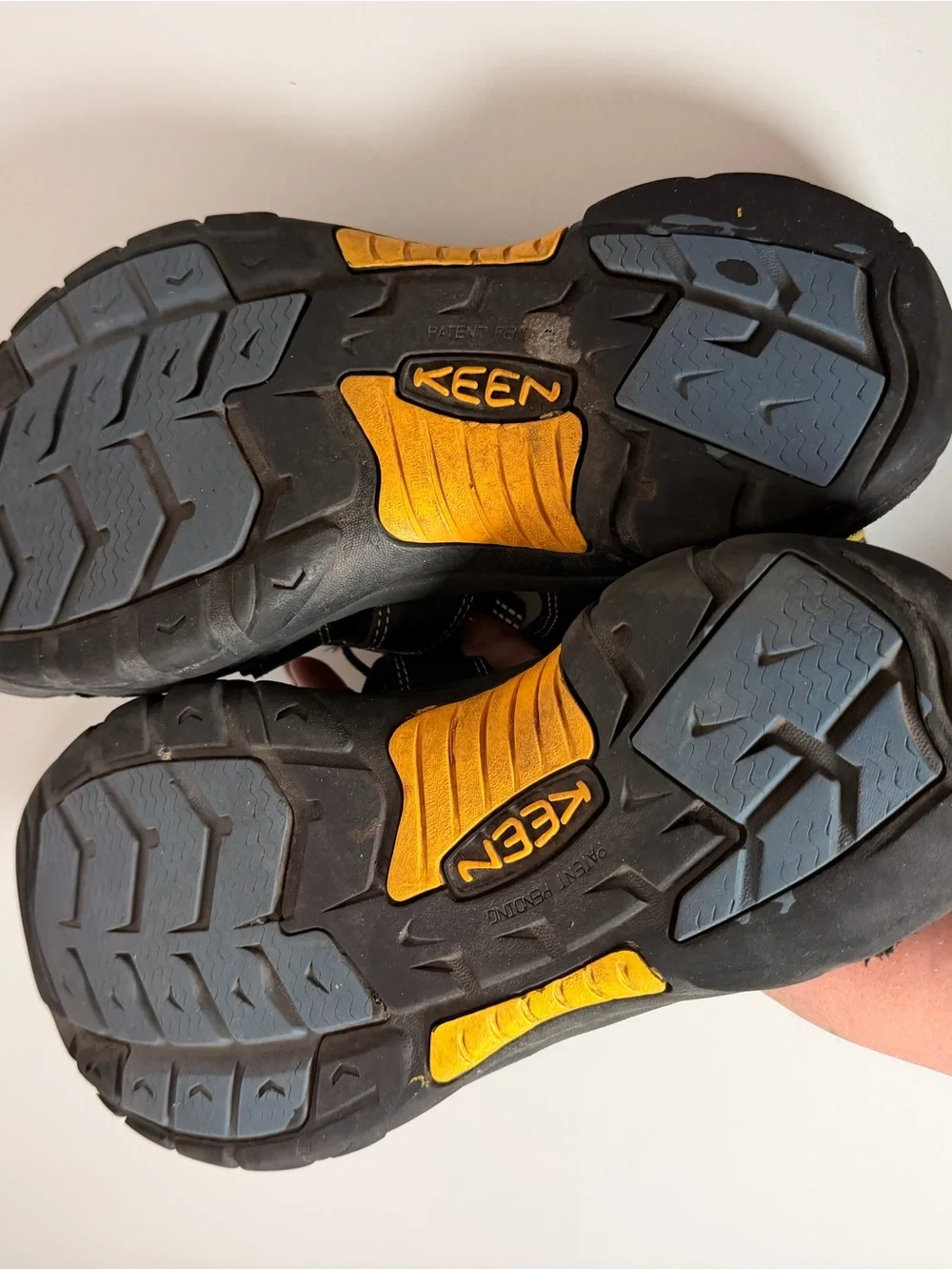 KEEN Men’s Black and Yellow Outdoor Sandals